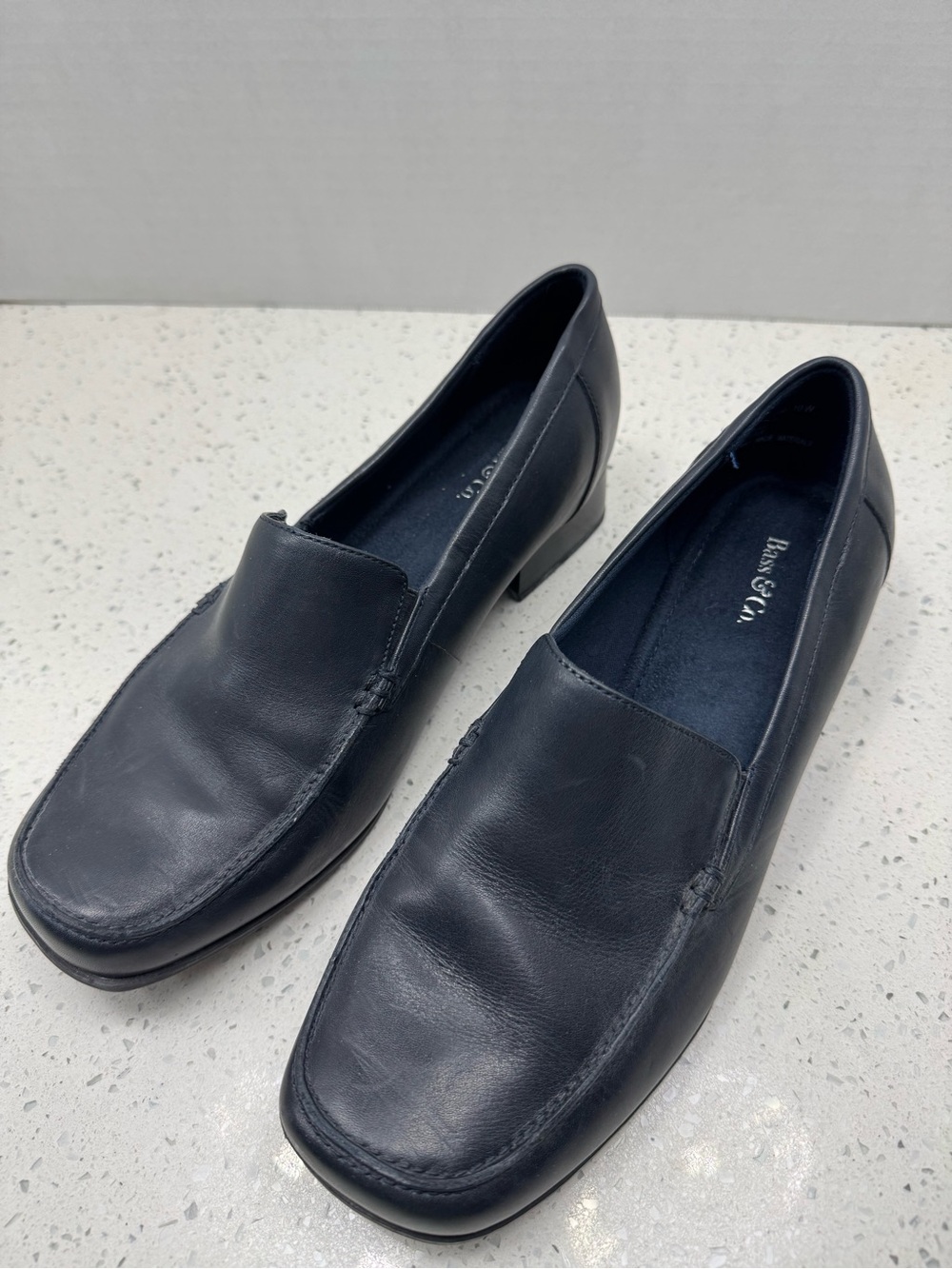 G.H. Bass & Co. Navy Leather Women's Slip-On Loafers